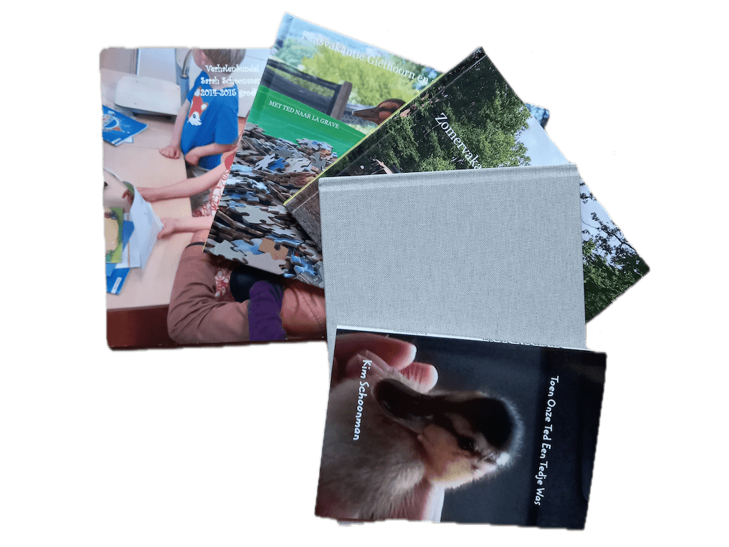 Waaier van verhalende fotoboeken